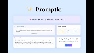 Promptle - Daily AI Challenge built for the age of prompt engineering - Bolt Hackathon Challenge