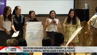 Town hall meeting ng Filipino Community kasama si Toronto Mayor Olivia Chow | OMNI News Filipino
