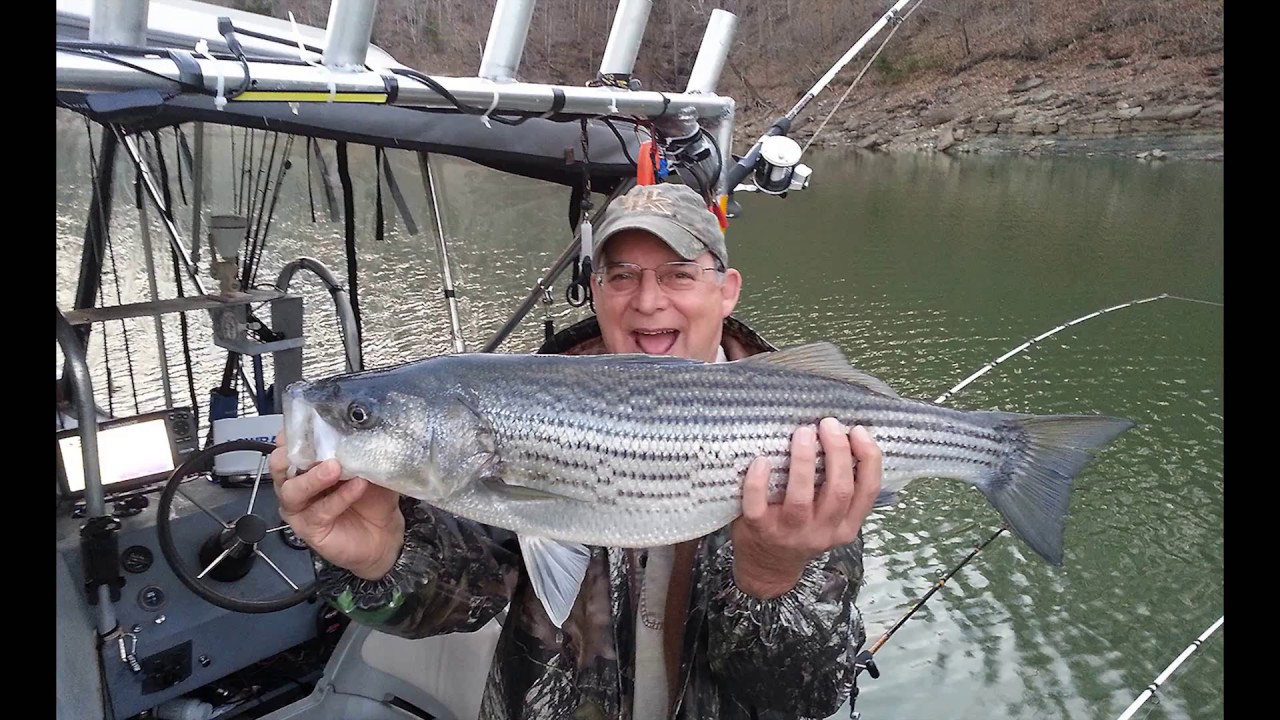 20170325 Lake Cumberland KY stripers Lance Sasser Guide; Chuck & John