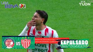 RED CARD FOR COVERING HIS MOUTH! Toluca 2-1 Necaxa | Liga MX - Matchday 3 Apertura 2026 | TUDN