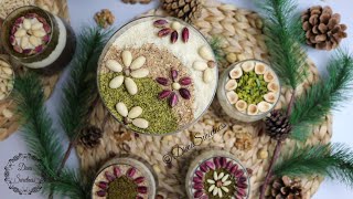 Assida Zgougou (crème de grains de pin d'Alep) عصيدة الزقوقو