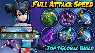 WANWAN FULL ATTACK SPEED BUILD!! (35 Kills + Savage) | Top 1 Global Wanwan