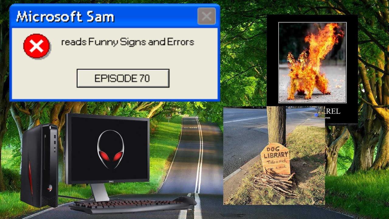 Microsoft Sam reads Funny Signs and Errors Episode 70 - YouTube