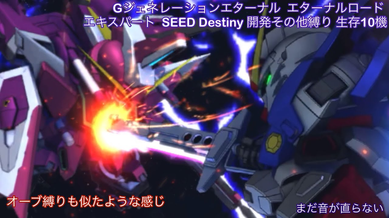 Gジェネレーションエターナル  エターナルロード エキスパート  SEED Destiny 開発その他縛り 生存10機　