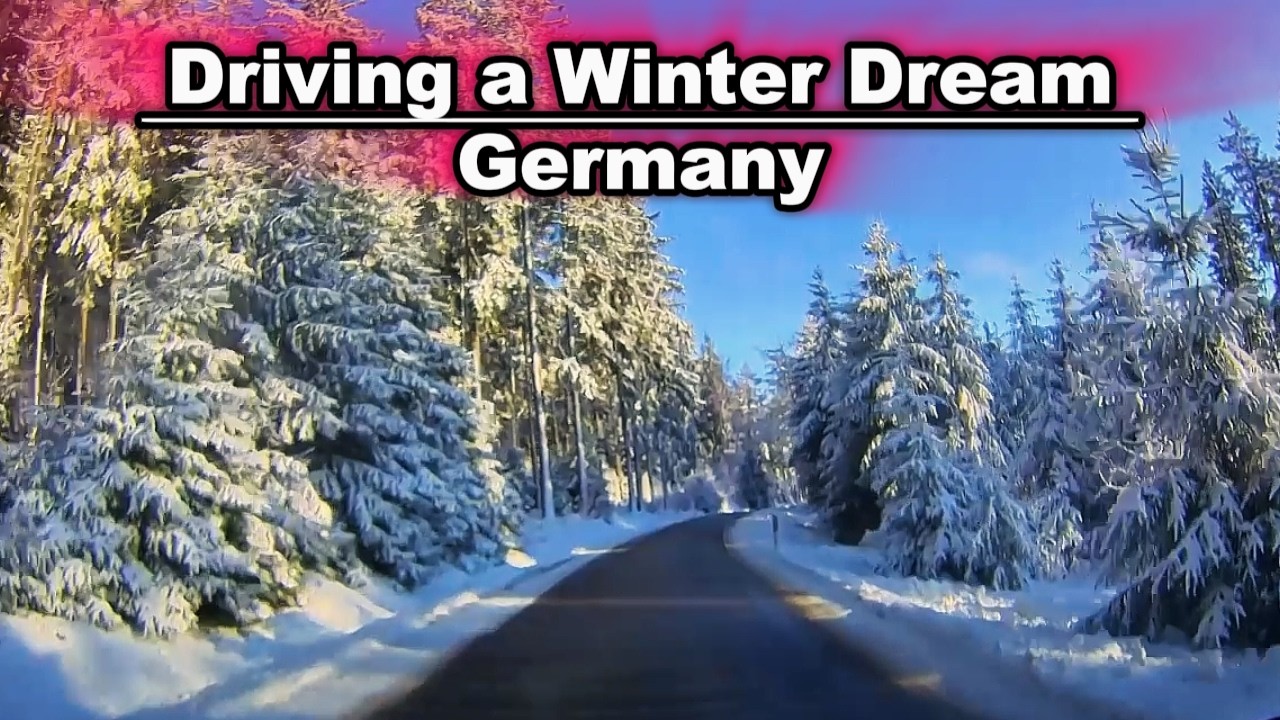 Driving in a beautiful German Winterdream