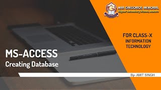 MS Access 2016   Create Simple Database INFORMATION TECHNOLOGY CLASS-X