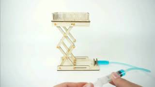 #3 Hydraulic elevator lift  STEM Project    makerspace   Design Technology youtube lesson   DIY  con