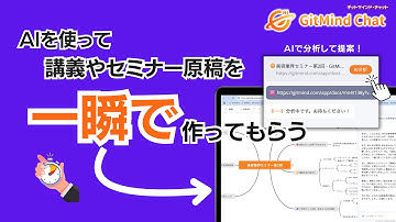 マインドマップのAI解析機能で講義やセミナー原稿を一瞬で作る（GitMind Chat）