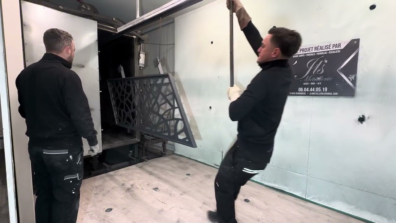 Thermolaquage d’un garde corps 