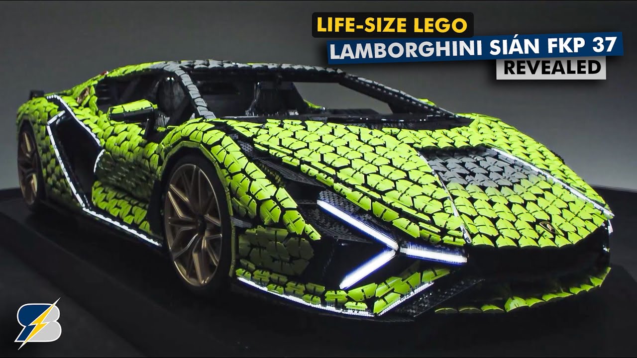 Amazing life-size LEGO Lamborghini Sián FKP 37 reveal + behind the