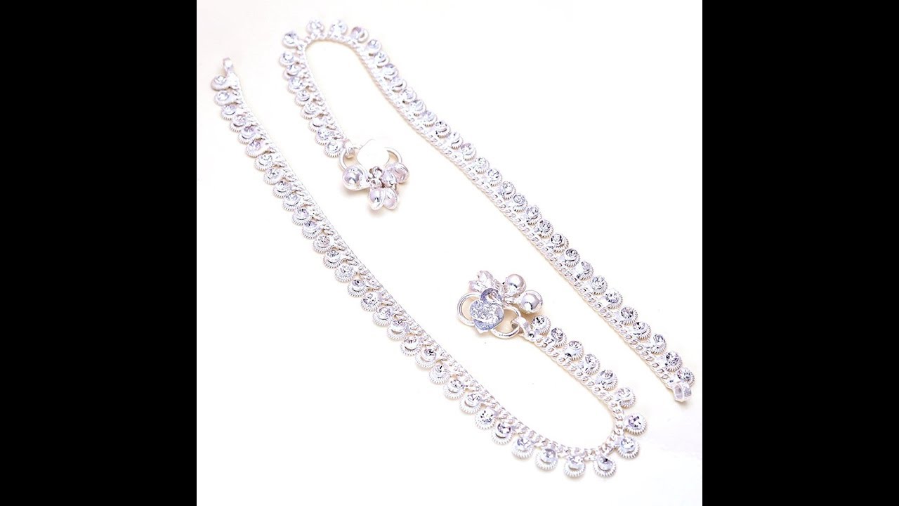 latest designer light weight silver anklets || beautiful silver anklets designs 2018