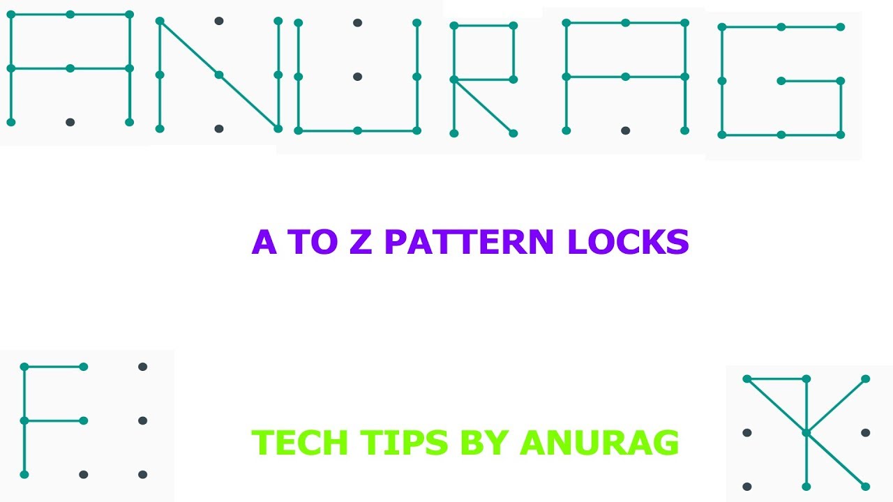 A to Z PATTERN LOCKS |tech tips by anurag - YouTube