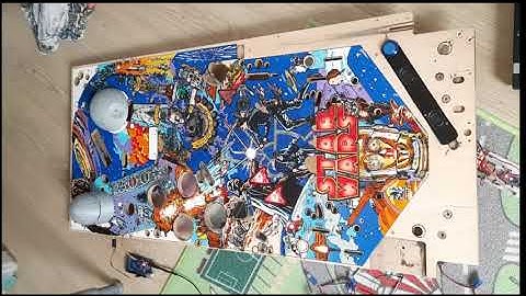 PnP Pinball #15 Playfield wall-art adding R2D2 and Death Star   | Star Wars arduino homemade