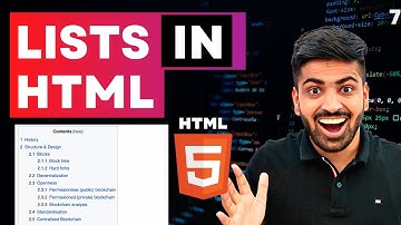 HTML Course Beginner to Advance | Lists in HTML |  Web Development Course Lecture 7