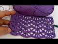 This crochet stitch eats up very little yarn perfect model for summer