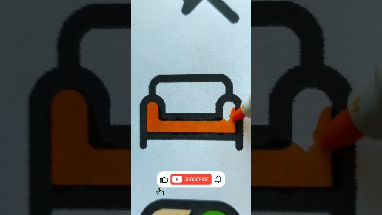 Sofa... Couch...The sofa... Drawing Pattern Coloring