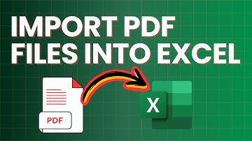 How to import PDF Files into Excel