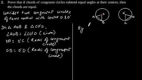 CBSE Class-9 Maths NCERT solution - Circles - Exercise 10.2 - Problem 2