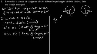 CBSE Class-9 Maths NCERT solution - Circles - Exercise 10.2 - Problem 2