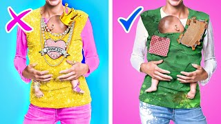 RICH VS BROKE PREGNANT || Types Of Rich vs Poor Girls & Cool Parenting Hacks By Hungry Panda