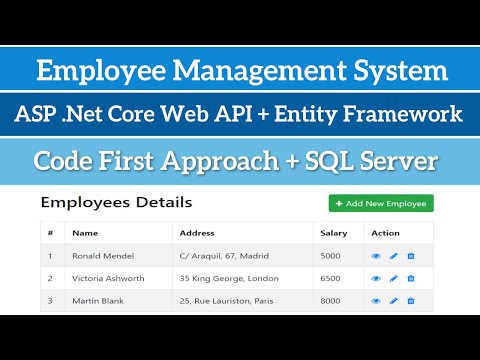 ASP.NET Core Web API CRUD Using Entity Framework Code First Approach - Full Course