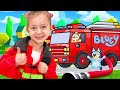 Ivy Turned Into a Firefighter With Bluey!