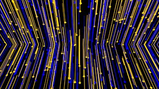 Footage. Traveling particles, Blue and Yellow.