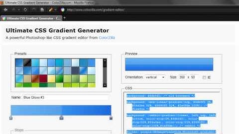 CSS3 // Generar degradados con Ultimate CSS Gradient Generator