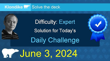 Microsoft Solitaire Collection: Klondike - Expert - June 3, 2024