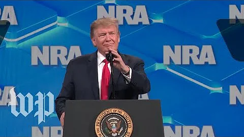 Trump delivers remarks at NRA's annual meeting