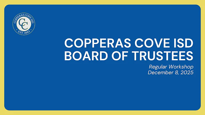 December 08, 2025 - Regular Board of Trustees Workshop