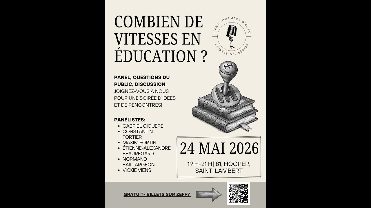 Combien de vitesses en éducation?