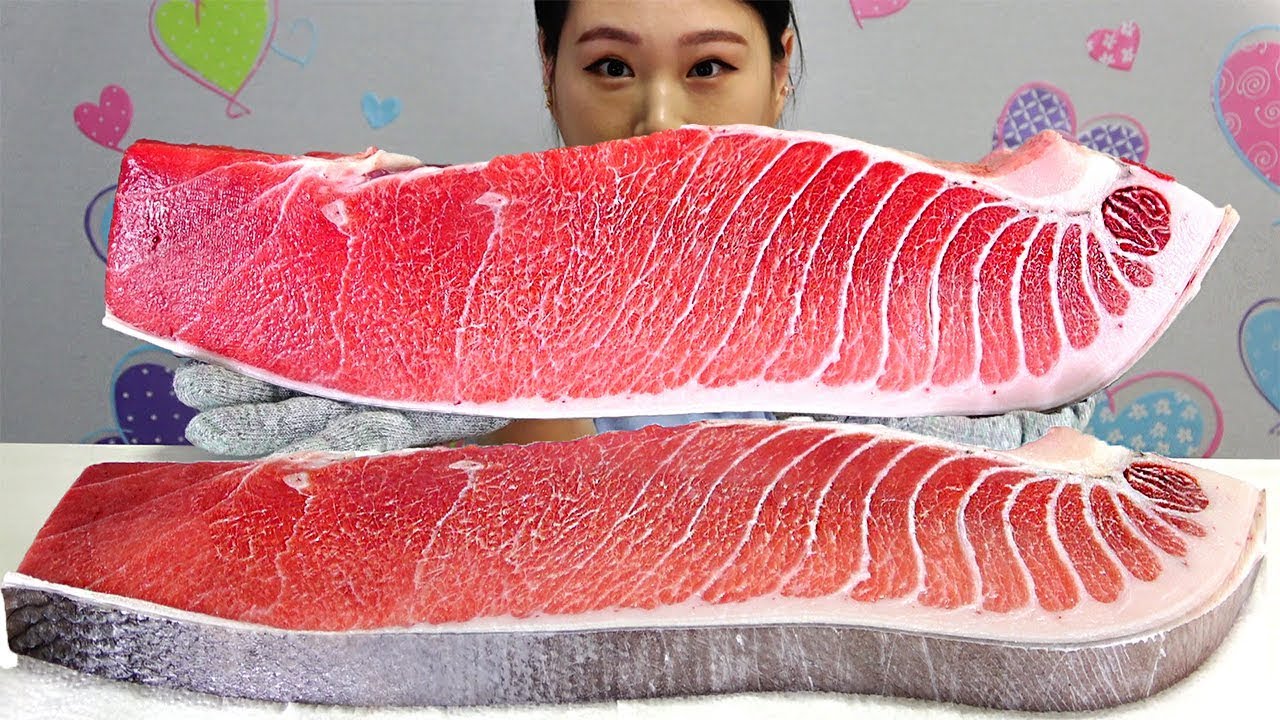 참다랑어 통뱃살 배꼽살 중뱃살 대뱃살 참치 회 먹방 MUKBANG