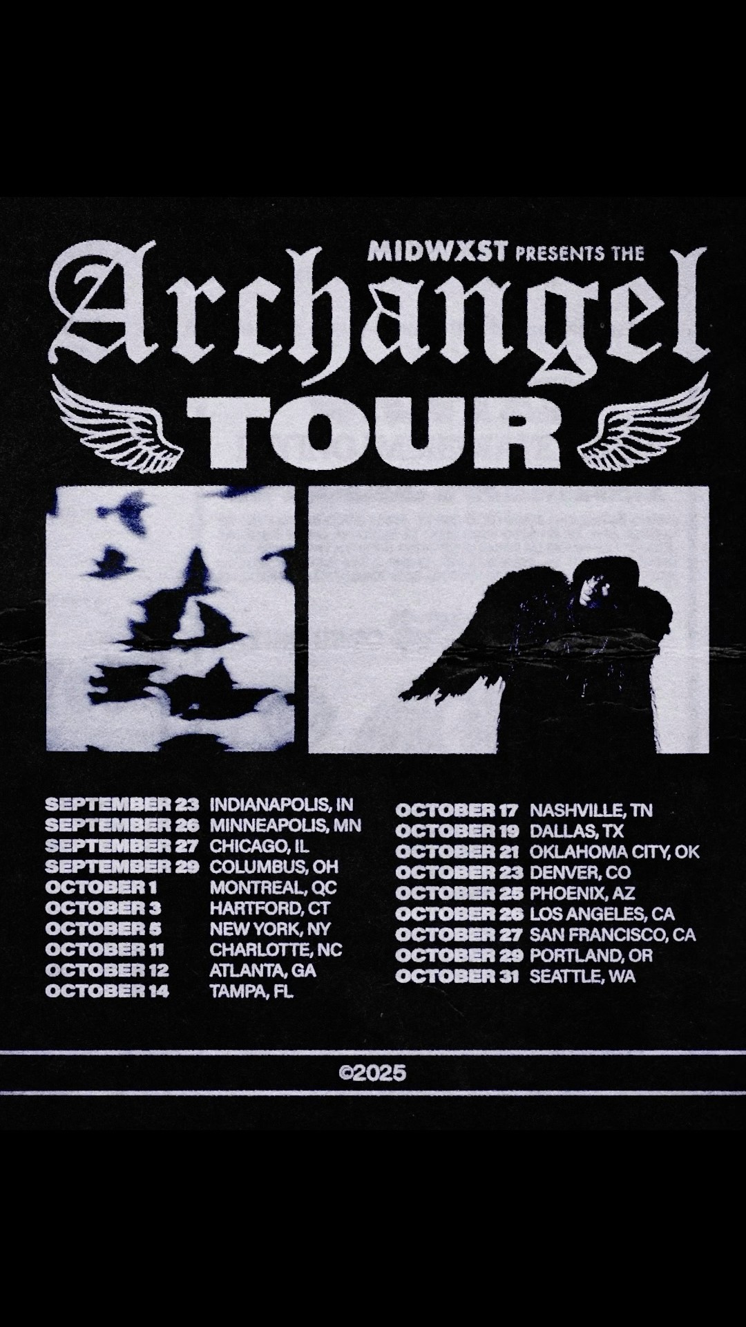 THE ARCHANGEL TOUR. TICKETS ON-SALE NOW. LINK IN BIO :) WHAT CITY