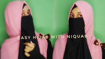 Easy hijab with niqab/1minute hijab tutorial। Instant hijab video 2022। Full coverage hijab।#hijabi