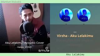 Aku Lelakimu - Virzha | versi akustik (video karaoke duet bareng lirik tanpa vokal) smule cover