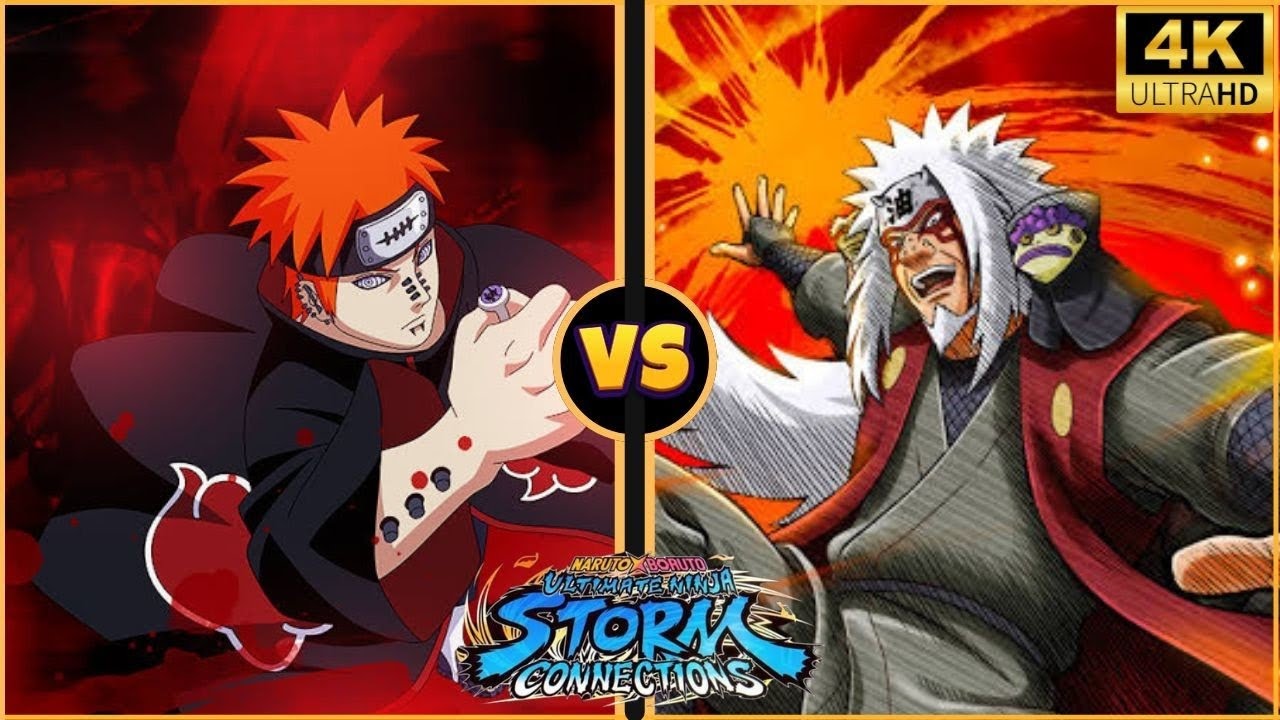 PAIN AKATSUKI VS JIRAIYA FULL FIGHT 4K - Naruto x Boruto Ultimate Ninja