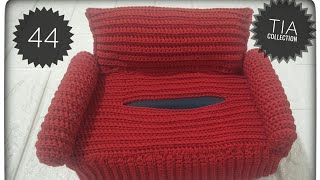 Kotak Tisu Rajut model Sofa