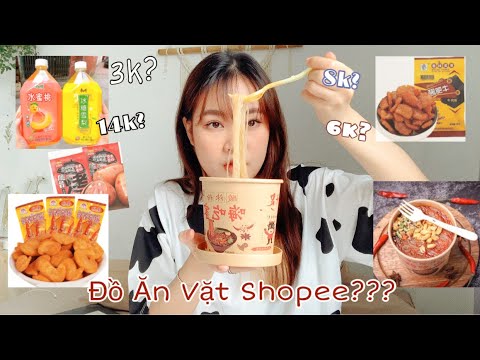 #1 [Review]Thử Đồ Ăn Vặt Giá Rẻ Trên Shopee? Miến trùng khánh,snack cánh gà,thịt hổ,thạch,… Mới Nhất