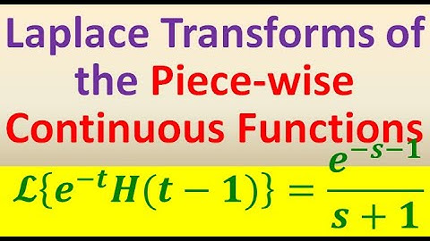 Calculating Laplace Transforms of Piece wise Functions (Part 4 of 4)