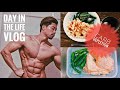 【VLOG】カーボディプリート1日目の食事とトレーニング【大会6日前】