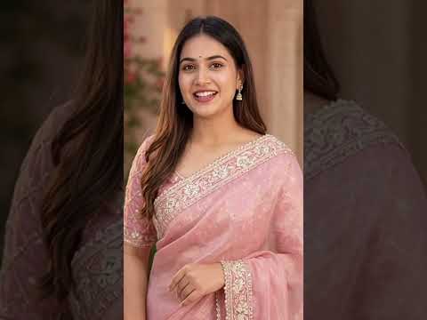 💕 Elegant Pink Saree Look ✨ #meesho #fashion sarees #