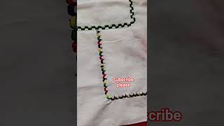 rumal ka kinari design🥰 #embroiderylover #art 🎨🎨