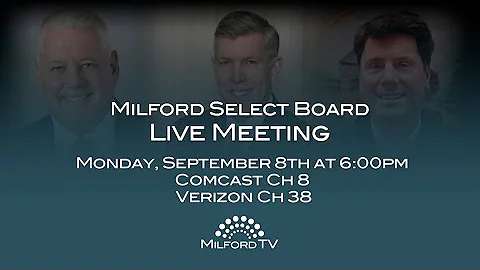 Select Board Meeting: September 8, 2025