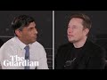 &#39;The most disruptive force in history&#39;: Rishi Sunak and Elon Musk discuss the future of AI