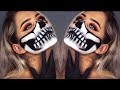 HALLOWEEN HALF SKULL MAKEUP TUTORIAL