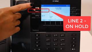 Mitel 6930 Handset - Line 2 - Multiple Line keys