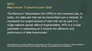 Famous MTU - Maximum Transmission Unit Profile