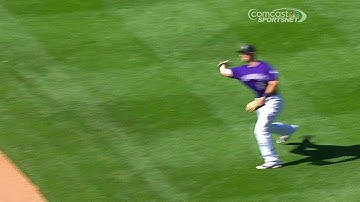 SF@COL: LeMahieu barehands deflection, throws for out