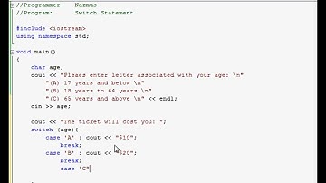 Easy Programming - Beginner C++ Tutorial - The "switch" statement (14)